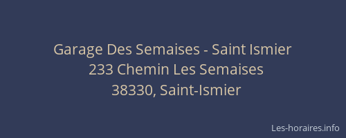 Garage Des Semaises - Saint Ismier