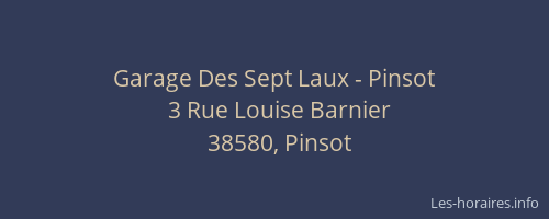 Garage Des Sept Laux - Pinsot