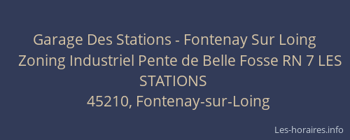 Garage Des Stations - Fontenay Sur Loing