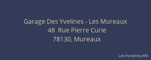 Garage Des Yvelines - Les Mureaux