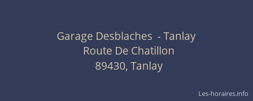Garage Desblaches  - Tanlay