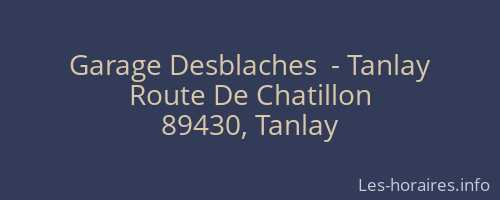 Garage Desblaches  - Tanlay