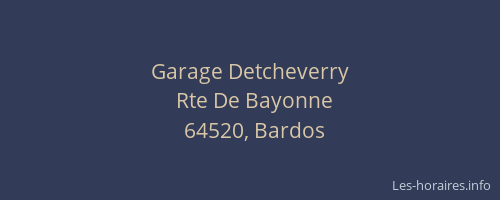 Garage Detcheverry
