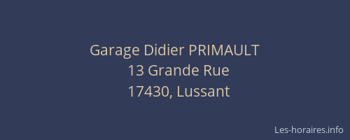 Garage Didier PRIMAULT