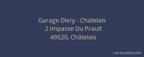 Garage Divry - Chatelais