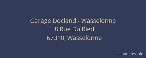 Garage Docland - Wasselonne