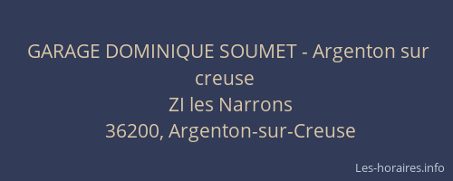 GARAGE DOMINIQUE SOUMET - Argenton sur creuse