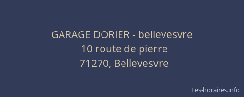 GARAGE DORIER - bellevesvre