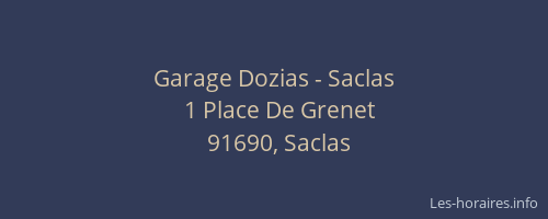Garage Dozias - Saclas