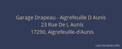 Garage Drapeau - Aigrefeuille D Aunis