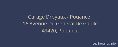 Garage Droyaux - Pouance
