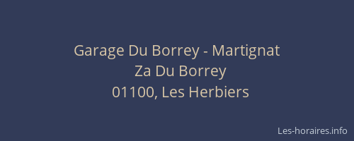 Garage Du Borrey - Martignat