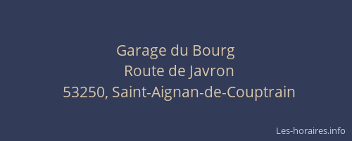 Garage du Bourg