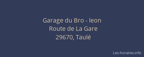 Garage du Bro - leon