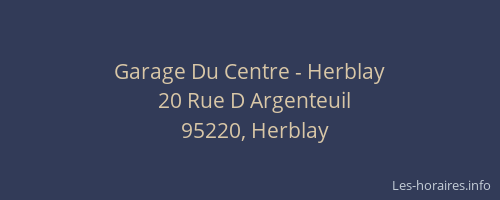 Garage Du Centre - Herblay