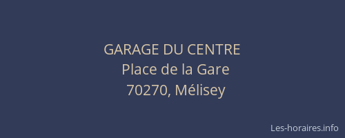 GARAGE DU CENTRE