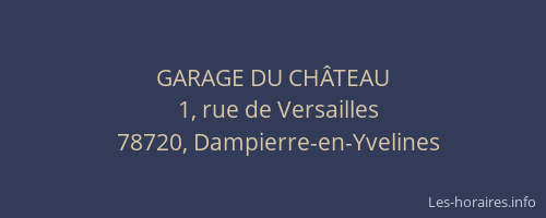 GARAGE DU CH&Acirc;TEAU