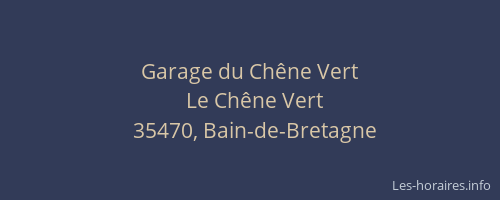 Garage du Chêne Vert