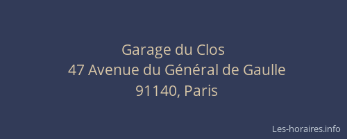 Garage du Clos