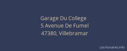 Garage Du College