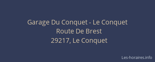 Garage Du Conquet - Le Conquet