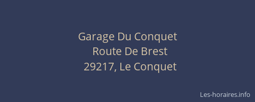 Garage Du Conquet