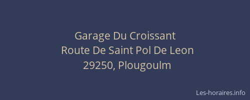 Garage Du Croissant