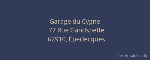 Garage du Cygne