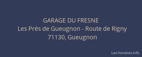 GARAGE DU FRESNE