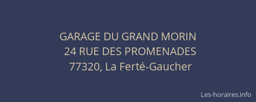GARAGE DU GRAND MORIN