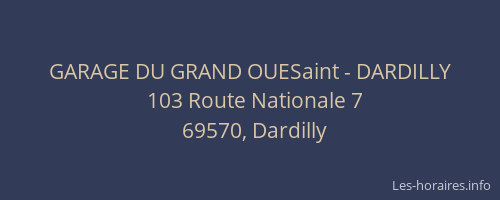 GARAGE DU GRAND OUESaint - DARDILLY