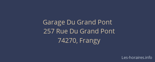 Garage Du Grand Pont