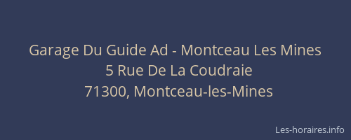 Garage Du Guide Ad - Montceau Les Mines