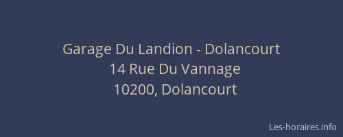 Garage Du Landion - Dolancourt