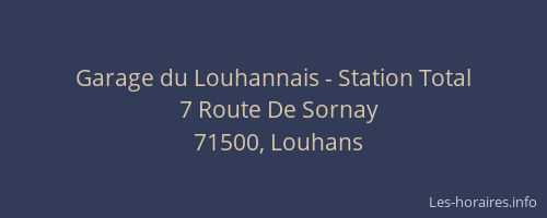 Garage du Louhannais - Station Total