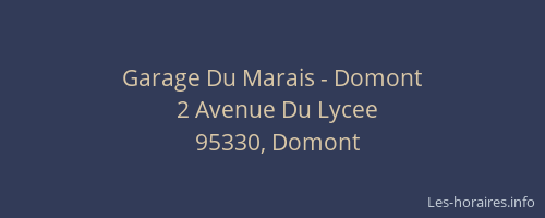 Garage Du Marais - Domont