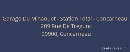 Garage Du Minaouet - Station Total - Concarneau