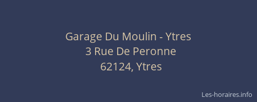 Garage Du Moulin - Ytres