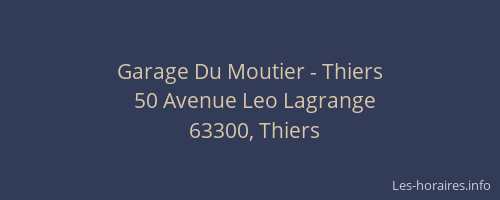 Garage Du Moutier - Thiers