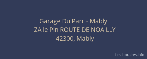 Garage Du Parc - Mably