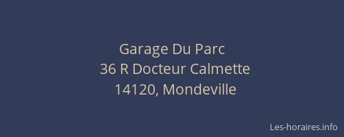 Garage Du Parc