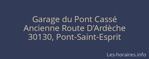 Garage du Pont Cassé