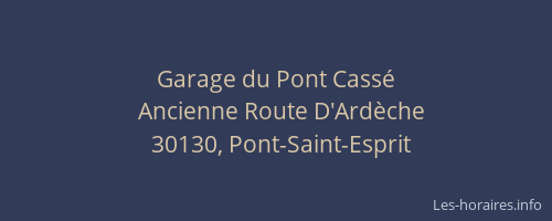 Garage du Pont Cassé