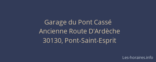 Garage du Pont Cass&eacute;