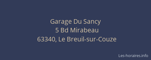 Garage Du Sancy