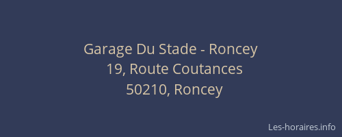 Garage Du Stade - Roncey