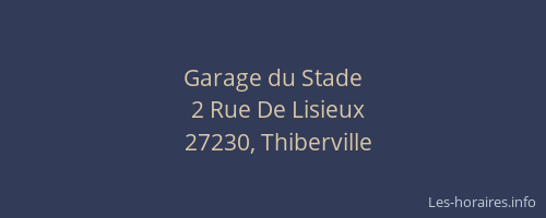Garage du Stade