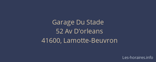 Garage Du Stade