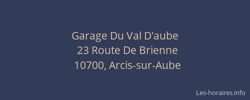 Garage Du Val D'aube