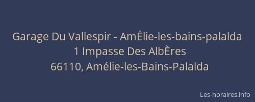 Garage Du Vallespir - Am&Eacute;lie-les-bains-palalda